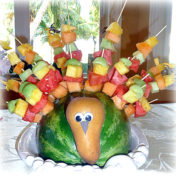 thanksgiving turkey fruit salad